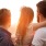 a man and woman kissing