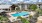 a swimming pool in a backyard